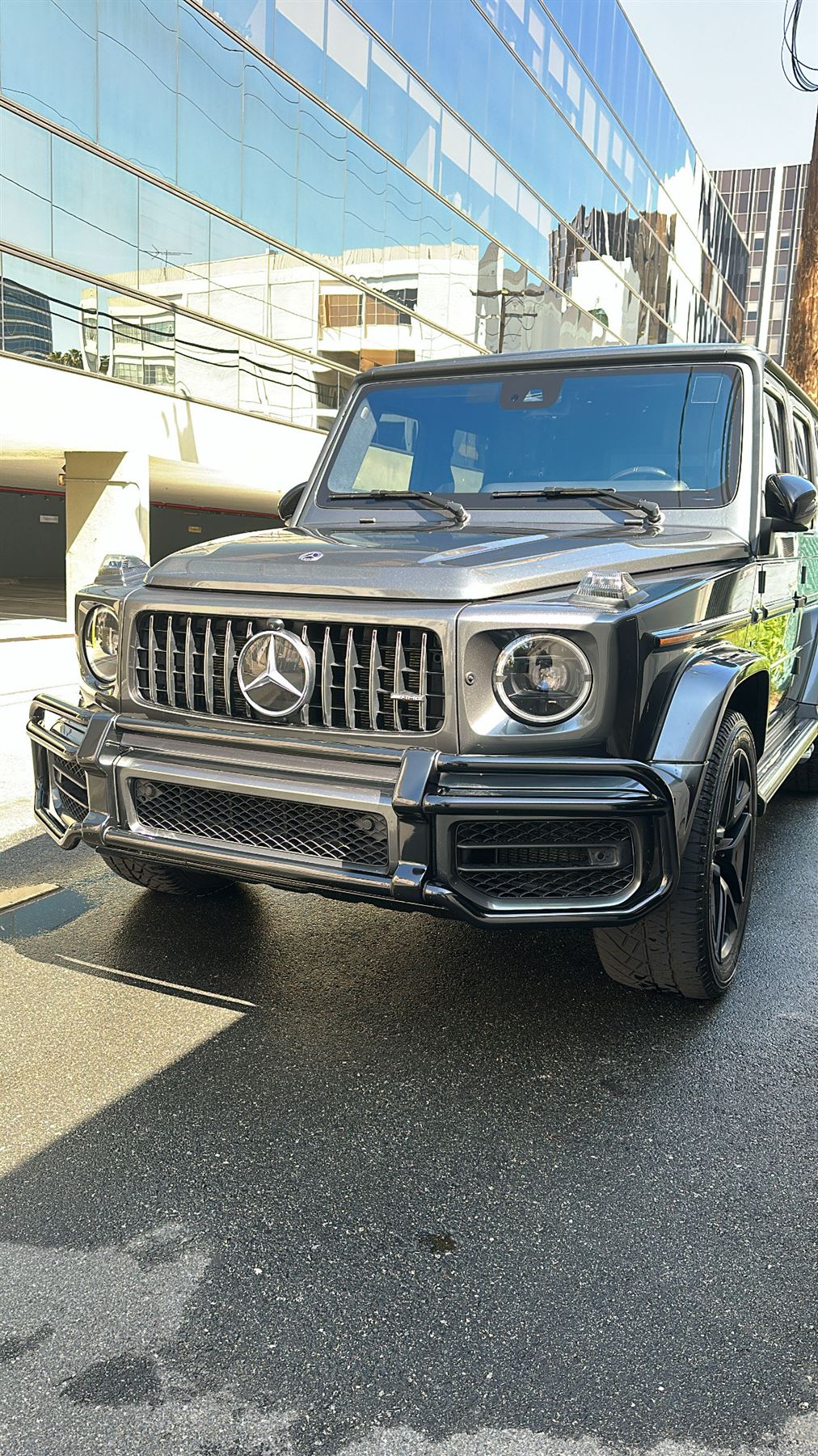 Matte grey Mercedes-AMG G63 after detailing